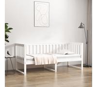 vidaXL Diván sin colchón blanco 75x190 cm madera maciza de pino