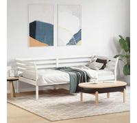 vidaXL Diván sin colchón blanco 75x190 cm madera maciza de pino