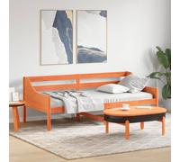 vidaXL Diván sin colchón marrón cera 100x200 cm madera maciza de pino