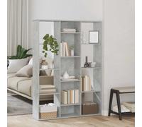 vidaXL Divisor/Estantería de madera contrachapada - Gris Hormigón 100x24x140 cm