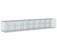 vidaXL, dos jardineras elevadas tipo gavión, 340 x 60 x 55 cm, acero galvanizado
