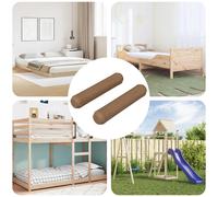 vidaXL Dowel de madera 2 pcs Marrón Ø 8 x 35 mm Madera maciza