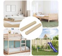 vidaXL Dowel de madera 2 pcs Marrón Ø 8 x 50 mm Madera maciza