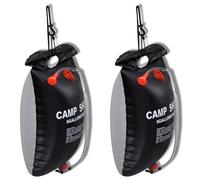 vidaXL Ducha de camping solar al aire libre 20 l 2 piezas