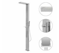 vidaXL Ducha de exterior de acero inoxidable cuadrada