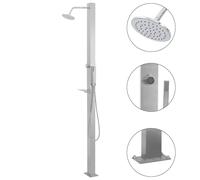 vidaXL Ducha de exterior de acero inoxidable recta