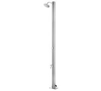 vidaXL Ducha de jardín acero inoxidable 215 cm