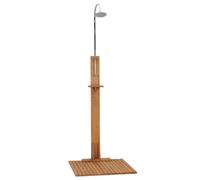 vidaXL Ducha de Jardín Pomo Giratorio Cabezal Base Antideslizante Patio Terraza Balcón Exterior Duradera Suave 75x75x210 cm