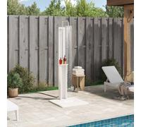 vidaXL Ducha Exterior 206 cm Madera Maciza de Pino y Acero Inoxidable