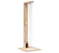 vidaXL Ducha exterior 210 cm de madera maciza de pino y acero inoxidable