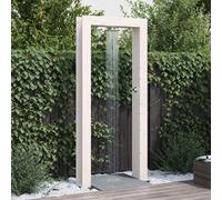 vidaXL Ducha exterior 226 cm Madera maciza de pino y acero inoxidable