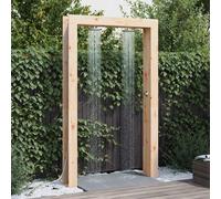 vidaXL Ducha exterior 226 cm Madera maciza de pino y acero inoxidable