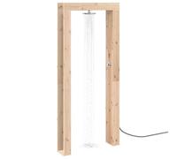 vidaXL Ducha exterior 226 cm de madera maciza de pino y acero inoxidable