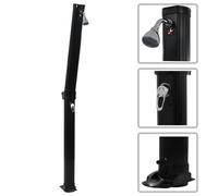 vidaXL Ducha solar plegable negra 214 cm 23 L
