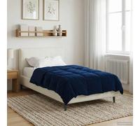 vidaXL Edredón de Invierno 140 x 220 cm Invierno Azul Oscuro
