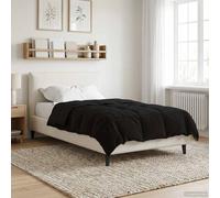 vidaXL Edredón de Invierno 140 x 220 cm Invierno Negro Transpirable