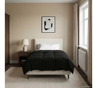 vidaXL Edredón de Invierno 140 x 220 cm Invierno Negro Transpirable