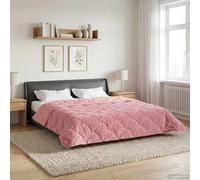 vidaXL Edredón de Invierno Acolchado Rosa 240 x 260 cm