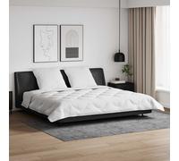 vidaXL Edredón de Invierno con almohada 3 uds. Blanco Microfibra White