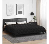 vidaXL Edredón de Invierno Negro y Tono Arena 240 x 260 cm Microfibra