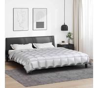 vidaXL Edredón de Invierno Plateado 220 x 240 cm Satén y Microfibra