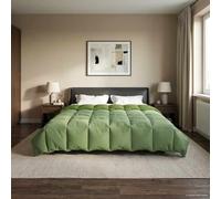 vidaXL Edredón de Todo el Año Acolchado Verde 200 x 240 cm Microfibra