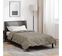vidaXL Edredón de Todo el Año Gris Claro 140 x 220 cm Microfibra