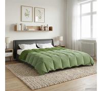 vidaXL Edredón de Verano Acolchado Verde 240 x 260 cm Microfibra