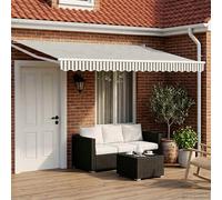 vidaXL Electric Awning 4 x 2 m Rayas blancas y antracita