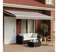 vidaXL Electric Awning Frame with LED and Wind Sensor 5 x 3 m Blanco