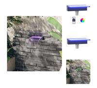 vidaXL Elemento de cascada con luces LED RGB, acrílico, 30 cm - Fuentes y cascadas