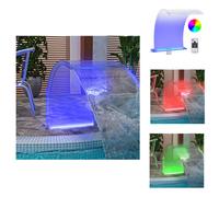 vidaXL Elemento de cascada con luces LED RGB, acrílico, 50 cm - Fuentes y cascadas