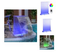 vidaXL Elemento de cascada con luces LED RGB, acrílico, 51 cm - Fuentes y cascadas