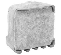vidaXL Enchufe de exterior con estaca 4 vías apariencia piedra gris
