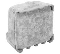 vidaXL Enchufe de exterior con estaca y sensor de luz look piedra gris