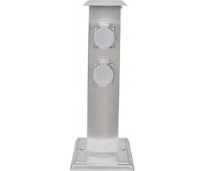 vidaXL: Enchufe para jardín, torre de enchufes, acero inoxidable