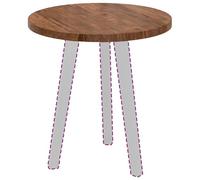 vidaXL Encimera Ø 50 x 2,5 cm Redondo Madera de Roble Sólido, Mesa Redonda Reversible Moderna, Superficie de Roble, Muebles de Comedor funcionales, diseño Simple