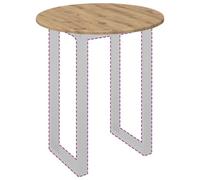 vidaXL Encimera Roble Artisan – Mesa de jardín redonda 60 x 60 x 1,5 cm madera de ingeniería