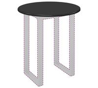 vidaXL Encimera Ø 60 x 1,5 cm Redondo Madera de ingeniería Negro