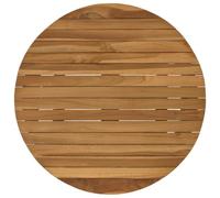 vidaXL Encimera Ø 60 x 3,5 Redondo Madera de Teca Maciza Natural