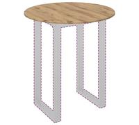 vidaXL Encimera Ø 80 x 1,5 cm Redondo Madera de ingeniería