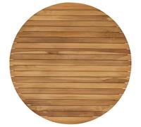 vidaXL Encimera redonda Ø 80 x 3,5 Madera de teca maciza natural