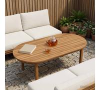 vidaXL Encimera 100 x 50 x 3,5 cm Ovalado Madera de teca maciza