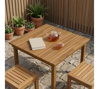 vidaXL Encimera cuadrada 80 x 80 x 3,5 cm Madera de teca maciza