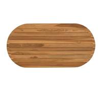 vidaXL Encimera 90 x 45 x 3,5 cm Ovalado Madera de teca maciza Natural