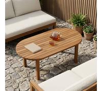 vidaXL Encimera 90 x 45 x 3,5 cm Ovalado Madera de teca maciza Natural
