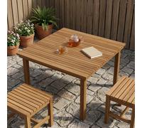 vidaXL Encimera 90 x 90 x 3,5 cm Cuadrado Madera de teca maciza