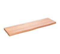 vidaXL Encimera de baño, tablero plegable en madera maciza tratada 100x30x(2-4) cm Marrón claro