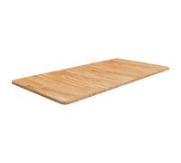vidaXL Encimera baño madera maciza tratada marrón claro 100x50x1,5 cm