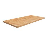 vidaXL Encimera baño madera maciza tratada marrón claro 100x50x2,5 cm